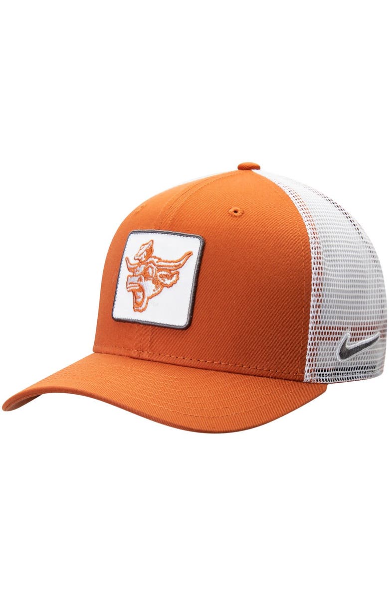 Nike Men's Nike Texas Orange Texas Longhorns Classic 99 Alternate Logo Trucker Adjustable Snapback Hat, Main, color, 