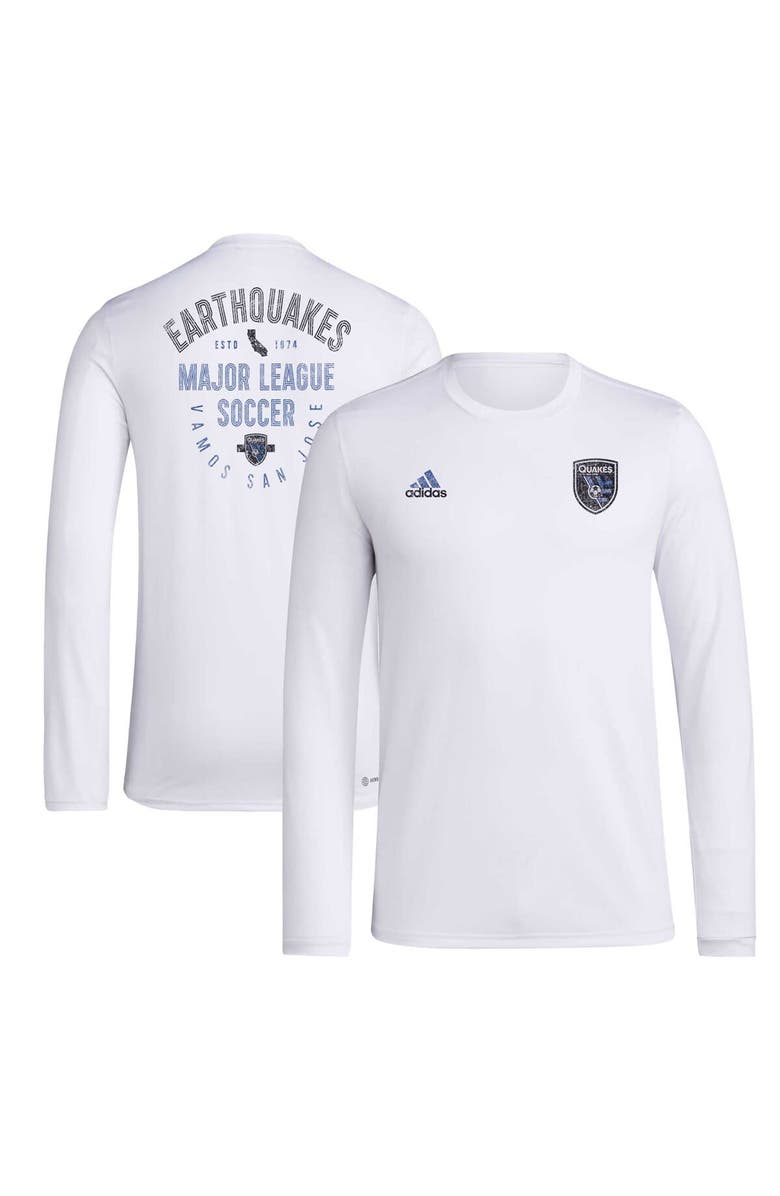 adidas Men's adidas White San Jose Earthquakes Local Stoic Long Sleeve T-Shirt, Main, color, White