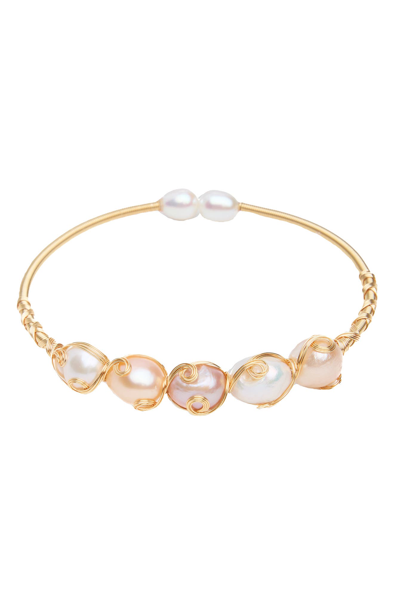 SAACHI Freshwater Pearl Bangle Bracelet