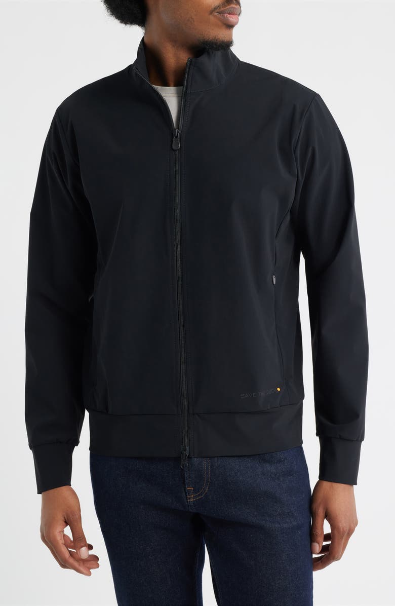 Save The Duck Water Resistant Track Jacket, Alternate, color, Black