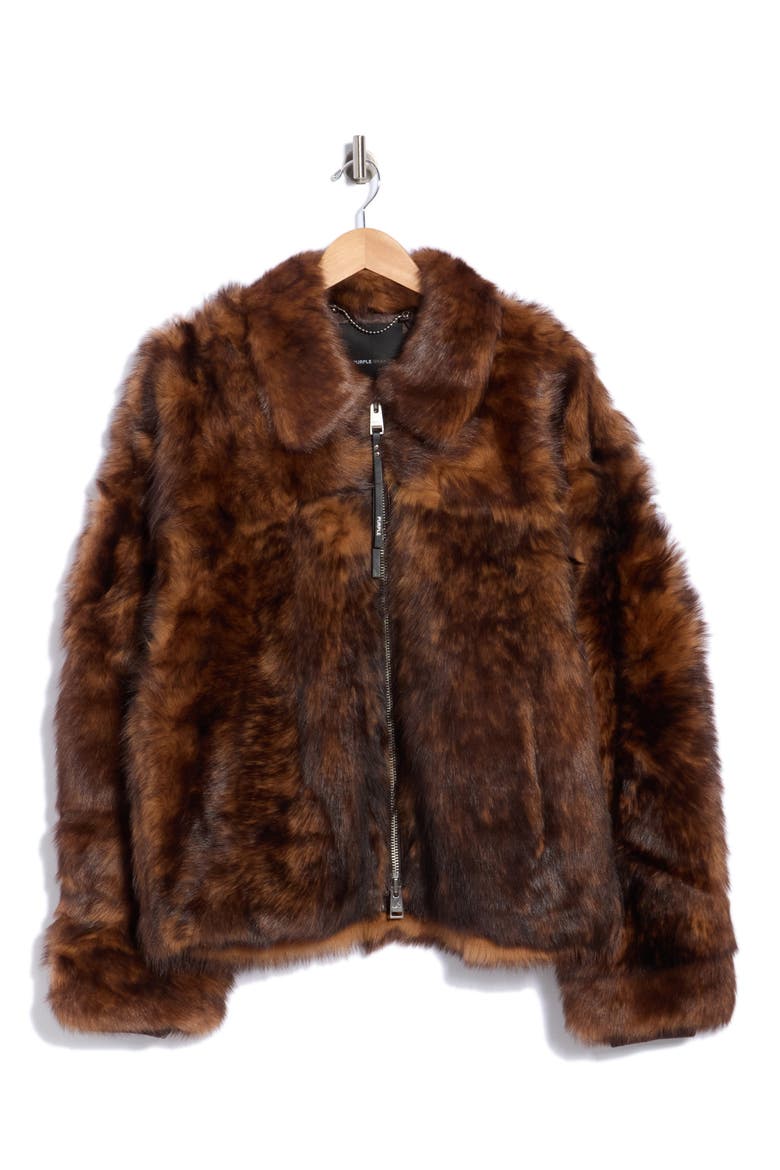 Genuine Shearling Jacket, Alternate, color, BROWN