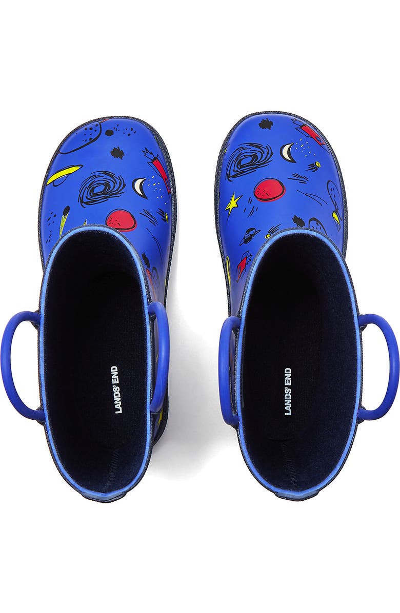 Lands' End Toddlers Pull On Splash Rubber Rain Boots, Alternate, color, Blue Outer Space