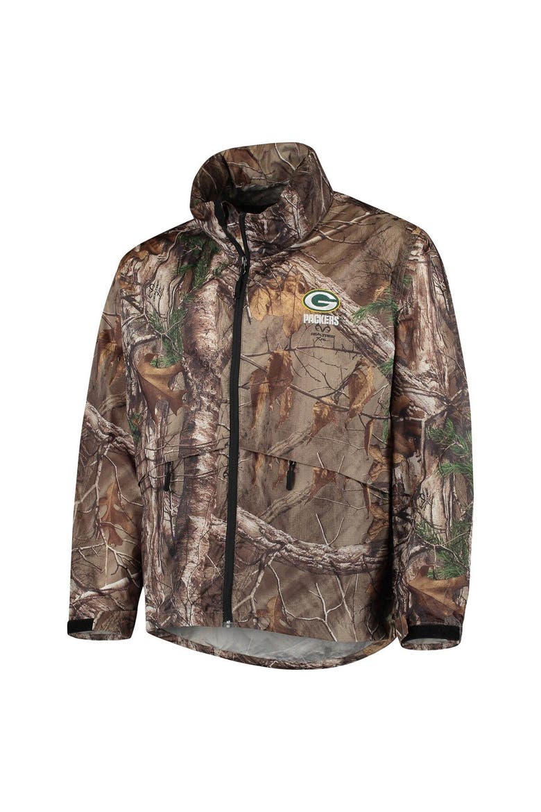 Men's Dunbrooke Realtree Camo Green Bay Packers Circle Sportsman Waterproof Packable Full-Zip Jacket, Alternate, color, Realtree Camo