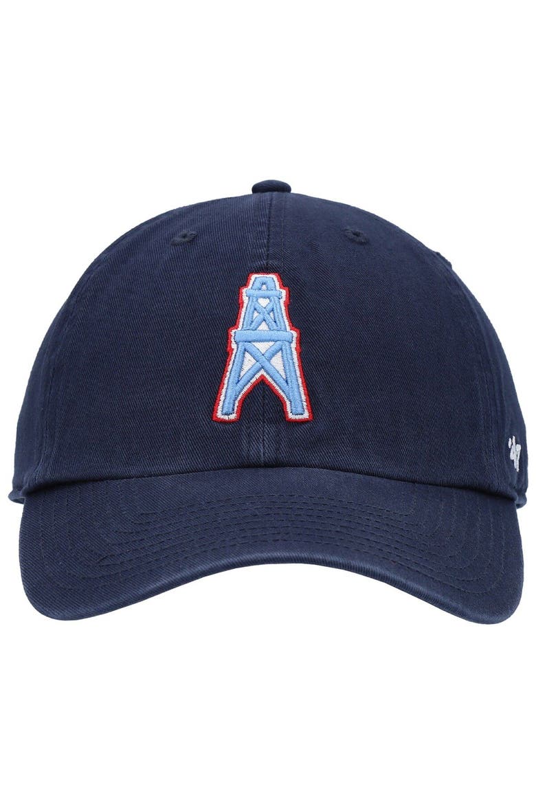 Men's '47 Navy Houston Oilers Clean Up Legacy Adjustable Hat, Alternate, color, Navy