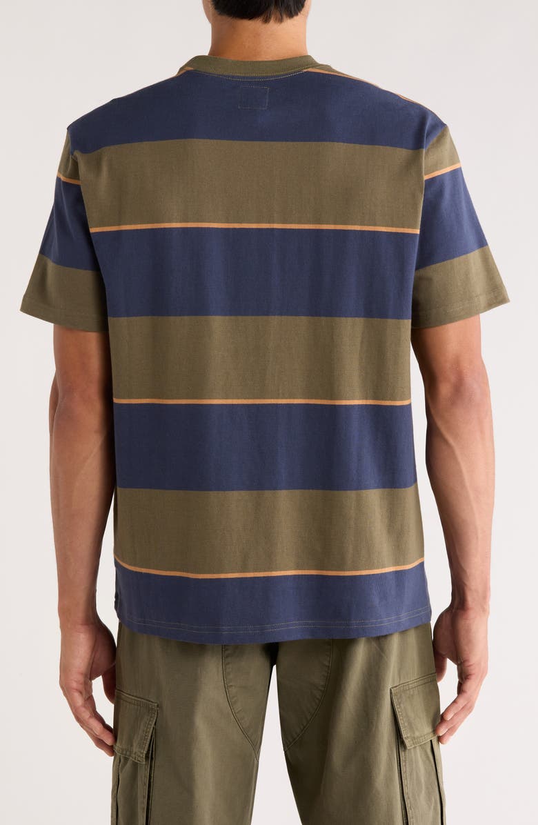 RVCA Dayshift Stripe Cotton Pocket T-Shirt, Alternate, color, Moody Blue
