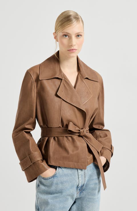 Vintage nappa Crop trenchcoat