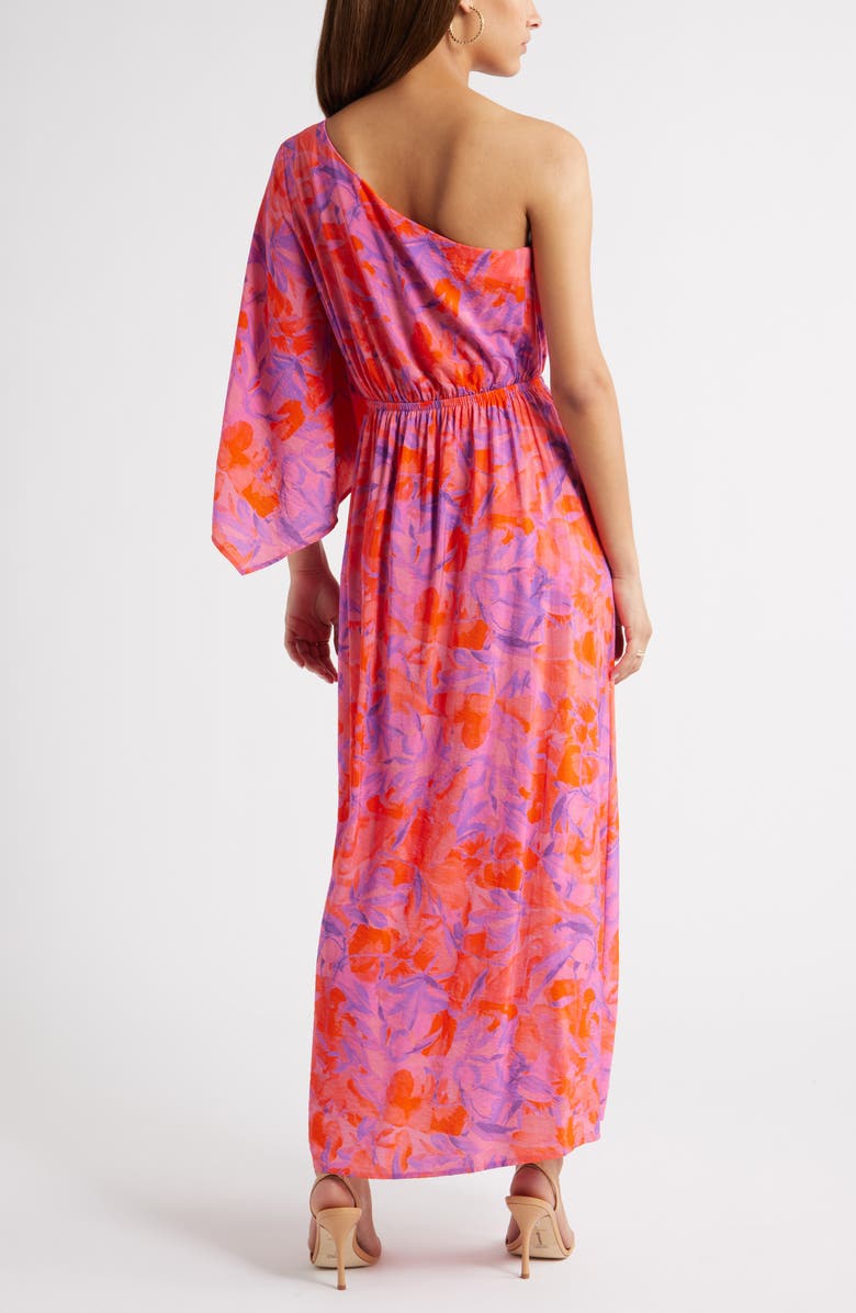 Chelsea28 Floral One-Shoulder Maxi Dress, Alternate, color, Pink Helen Floral