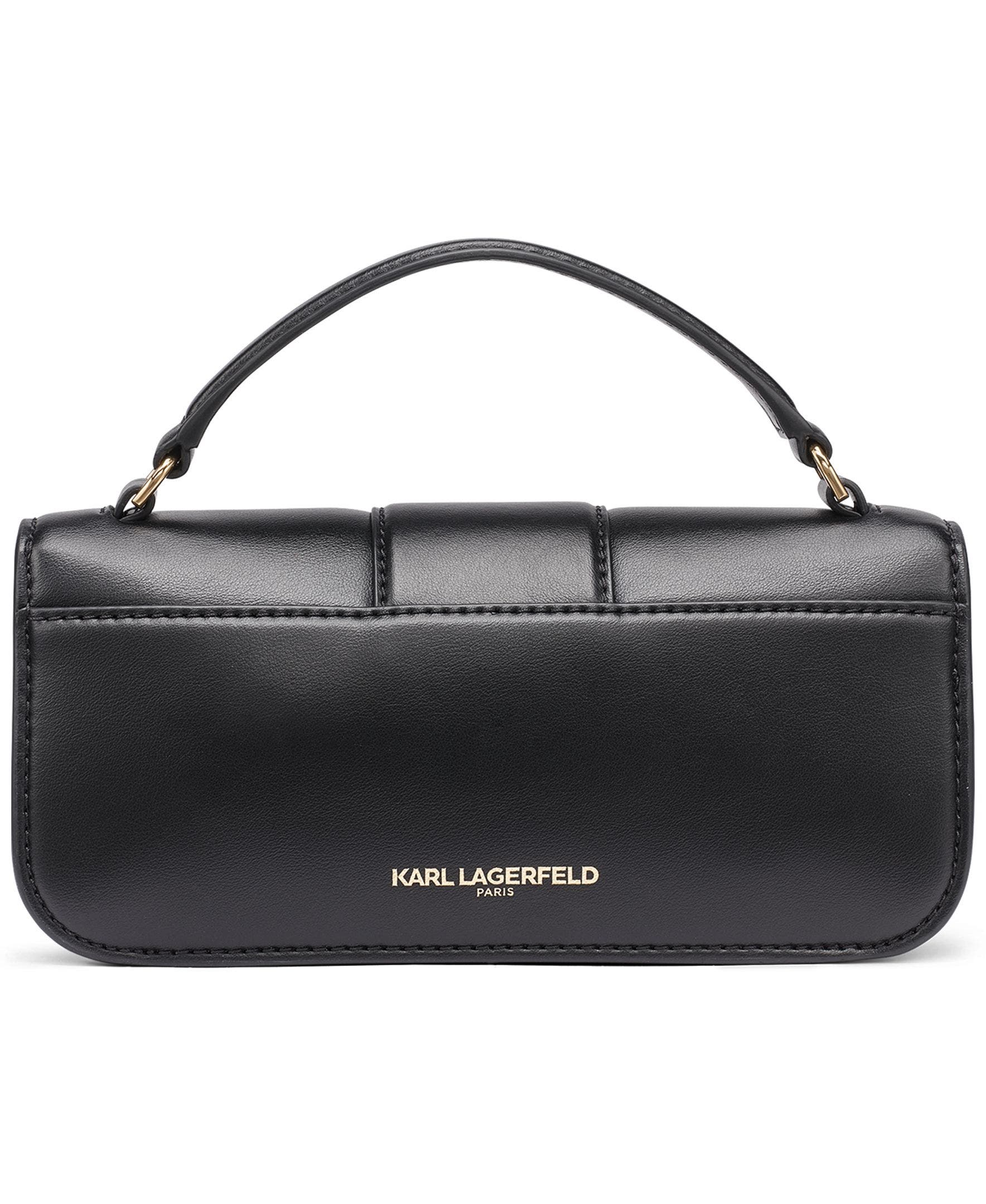 KARL LAGERFELD PARIS Jocelina Crossbody, Alternate, color, Black/Gold