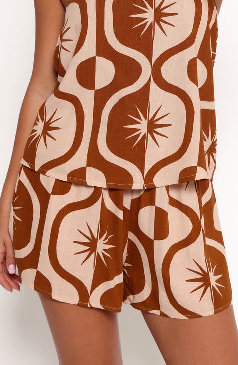 Henri Print Pull-On Shorts