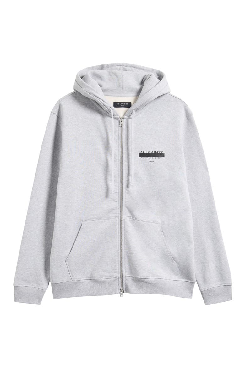 Redact Zip Hoodie, Alternate, color, GREY MARL