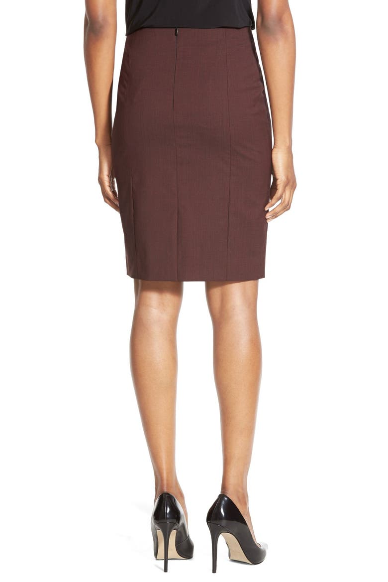 'Vabina' Wool Pencil Skirt, Alternate, color, DEEP GARNET FANTASY
