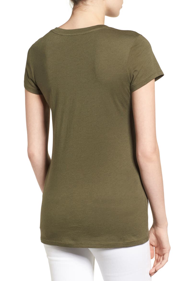 Short Sleeve Crewneck Tee, Alternate, color, OLIVE SARMA