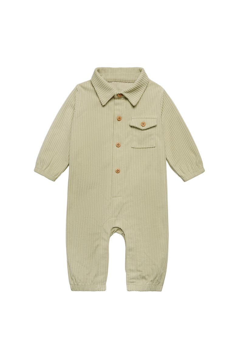 Corduroy Romper, Main, color, Sage