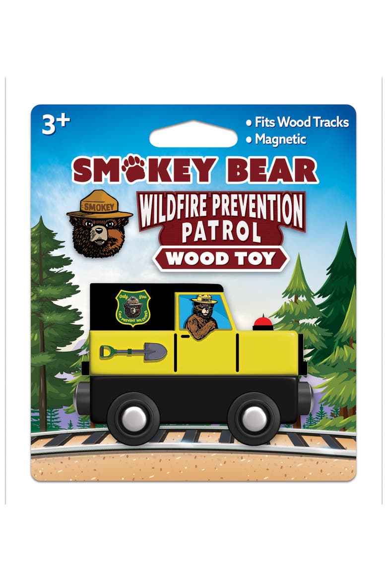 Smokey Bear Jeep Wood Toy Train, Alternate, color, Multicolor