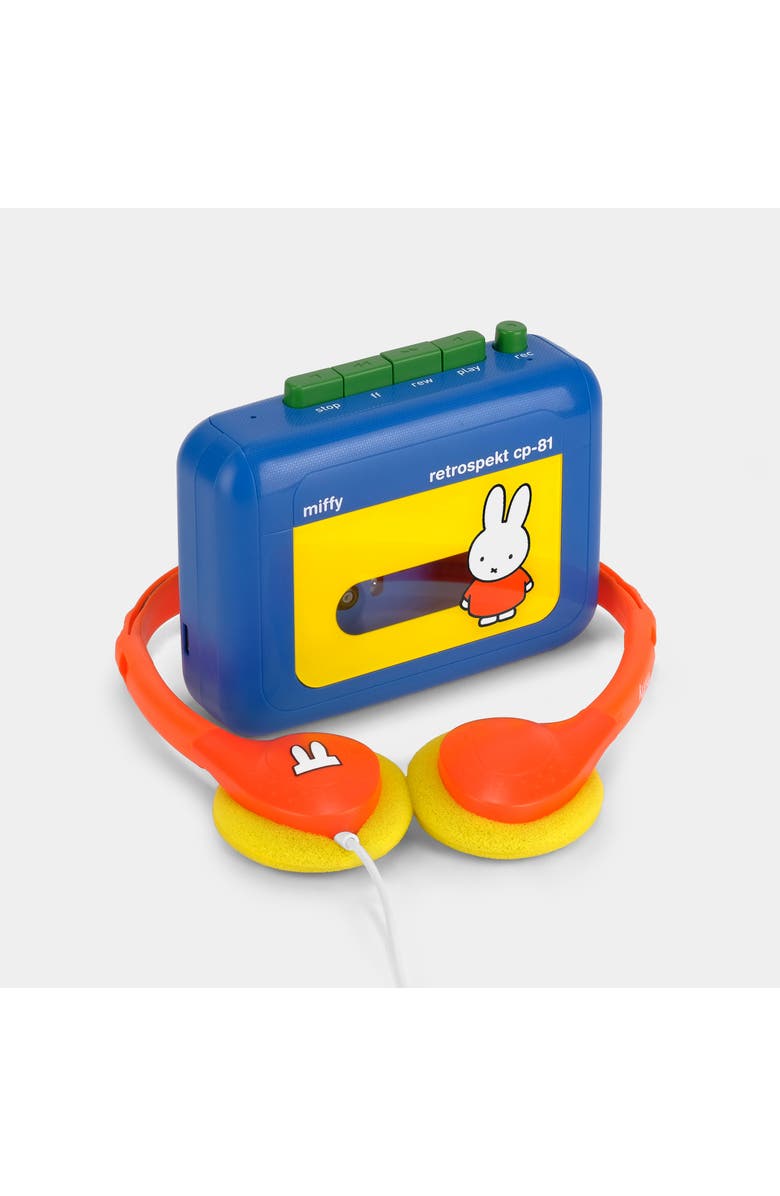 Retrospekt Miffy + Retrospekt CP-81 Portable Cassette Player, Main, color, Blue