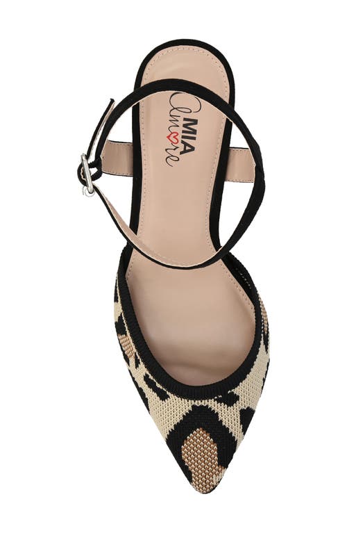 Shop Mia Amore Sanna Knit Pointed Toe Pump In Leopard
