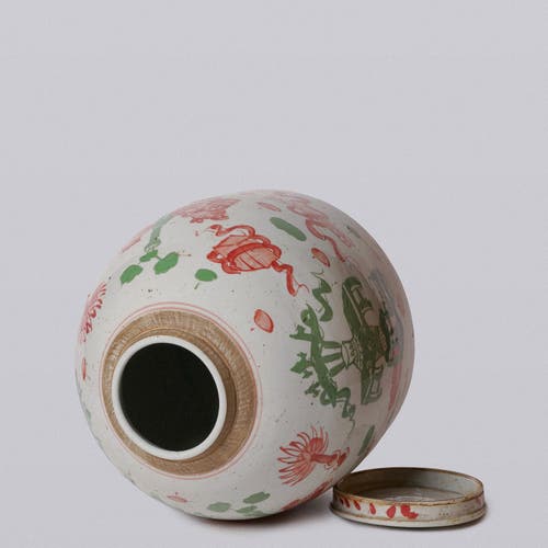 Cobalt Guild Rustic Porcelain Ancient Treasures Large Jar