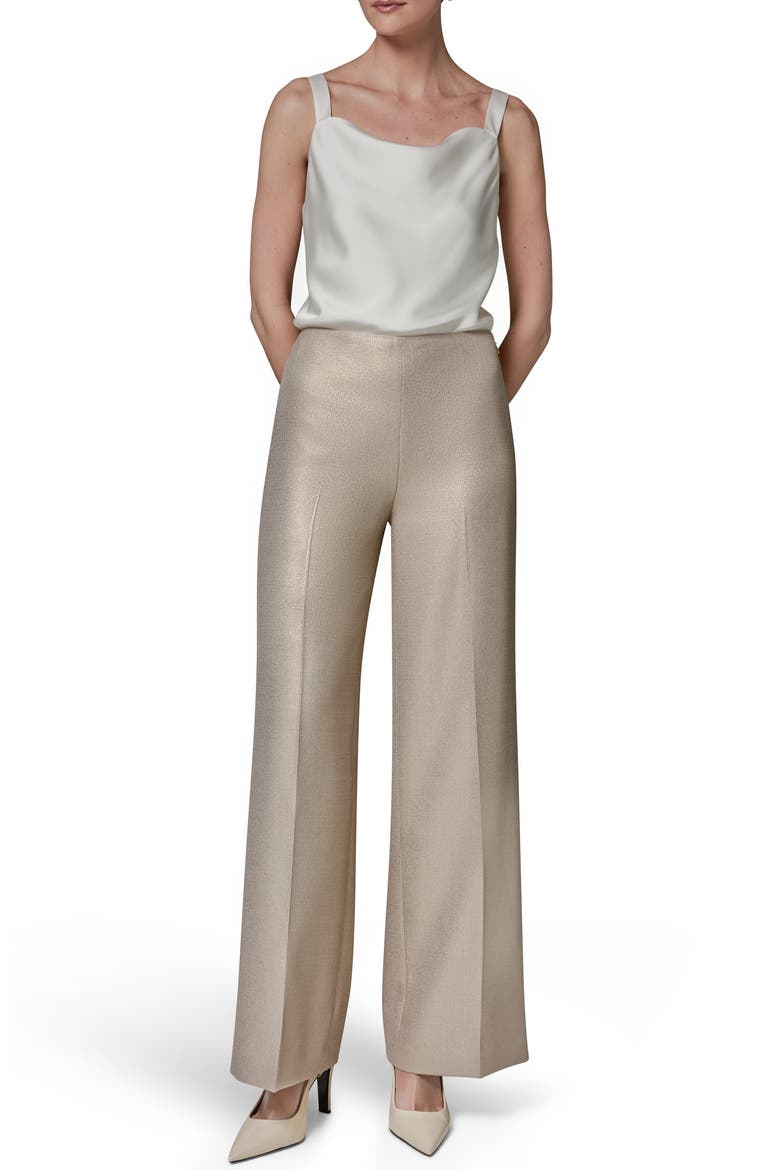 Wide Leg High Waist Pants, Alternate, color, LT FAWN/ GO