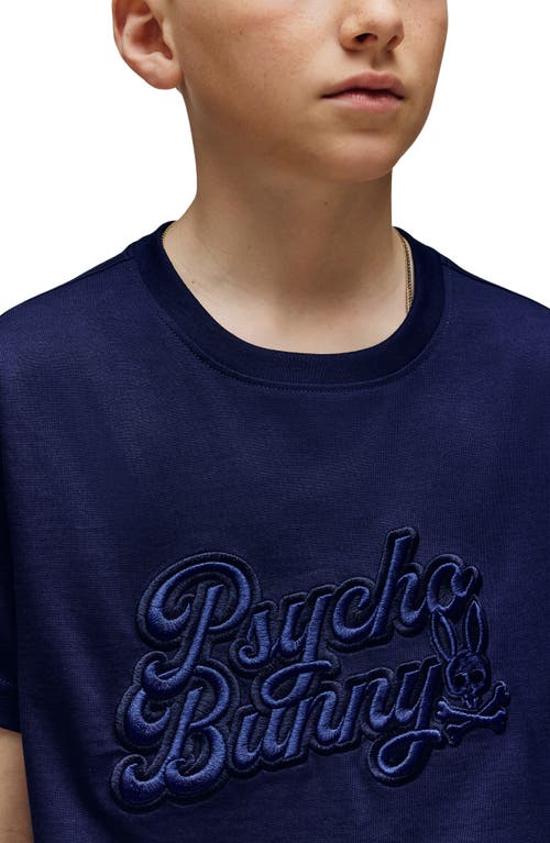 Psycho Bunny Kids' Elias Embroidered T-shirt In Blue