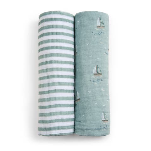 2-Pack 100% Organic Cotton Muslin Swaddles