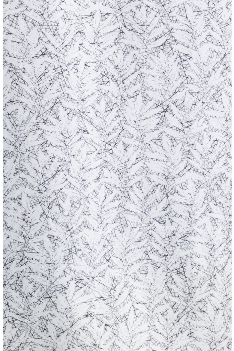 Miles OoohCotton® Leaf Print Short Sleeve Button-Up Shirt, Alternate, color, ZINC