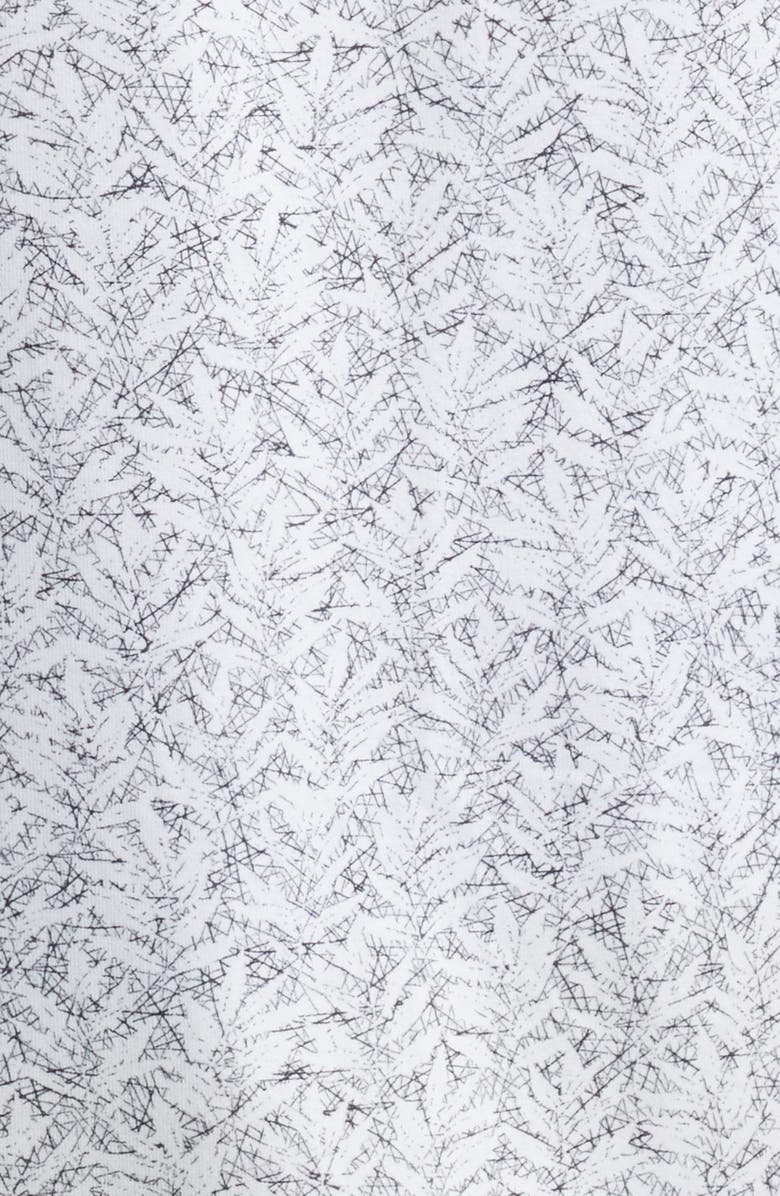 Bugatchi Miles OoohCotton<sup>®</sup> Leaf Print Short Sleeve Button-Up Shirt, Alternate, color, Zinc