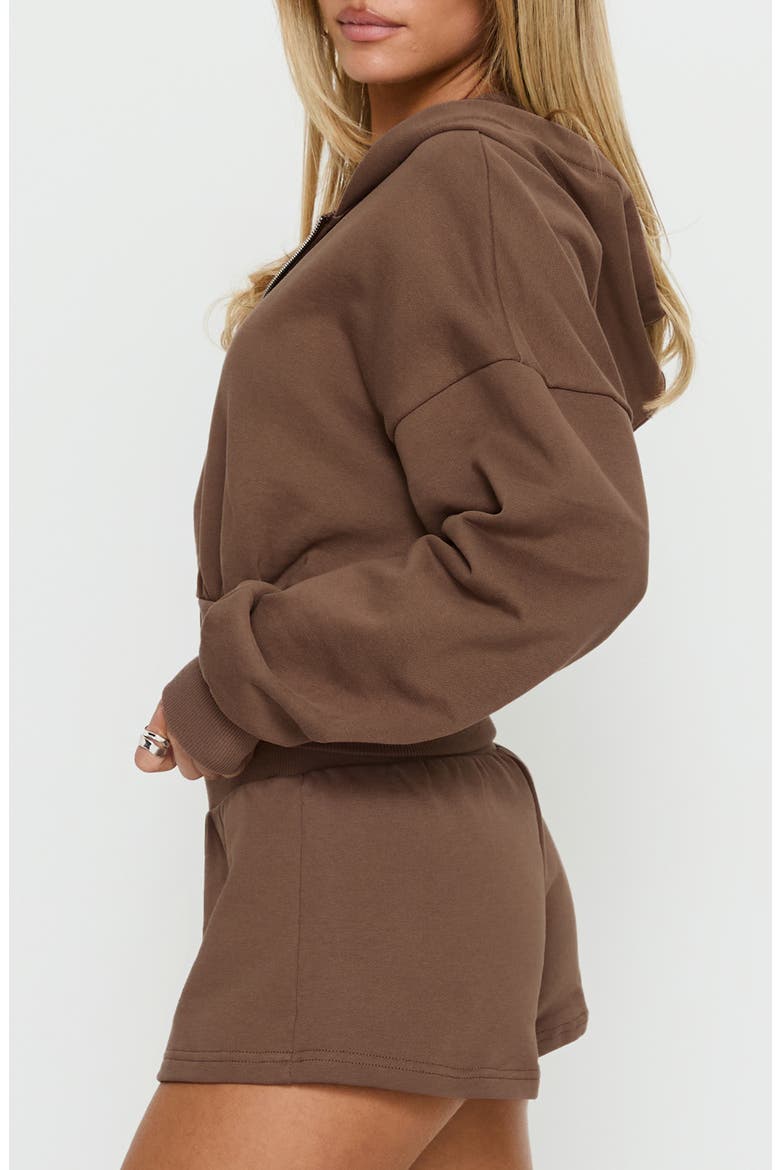 Daytime Blouson Crop Hoodie, Alternate, color, COCOA