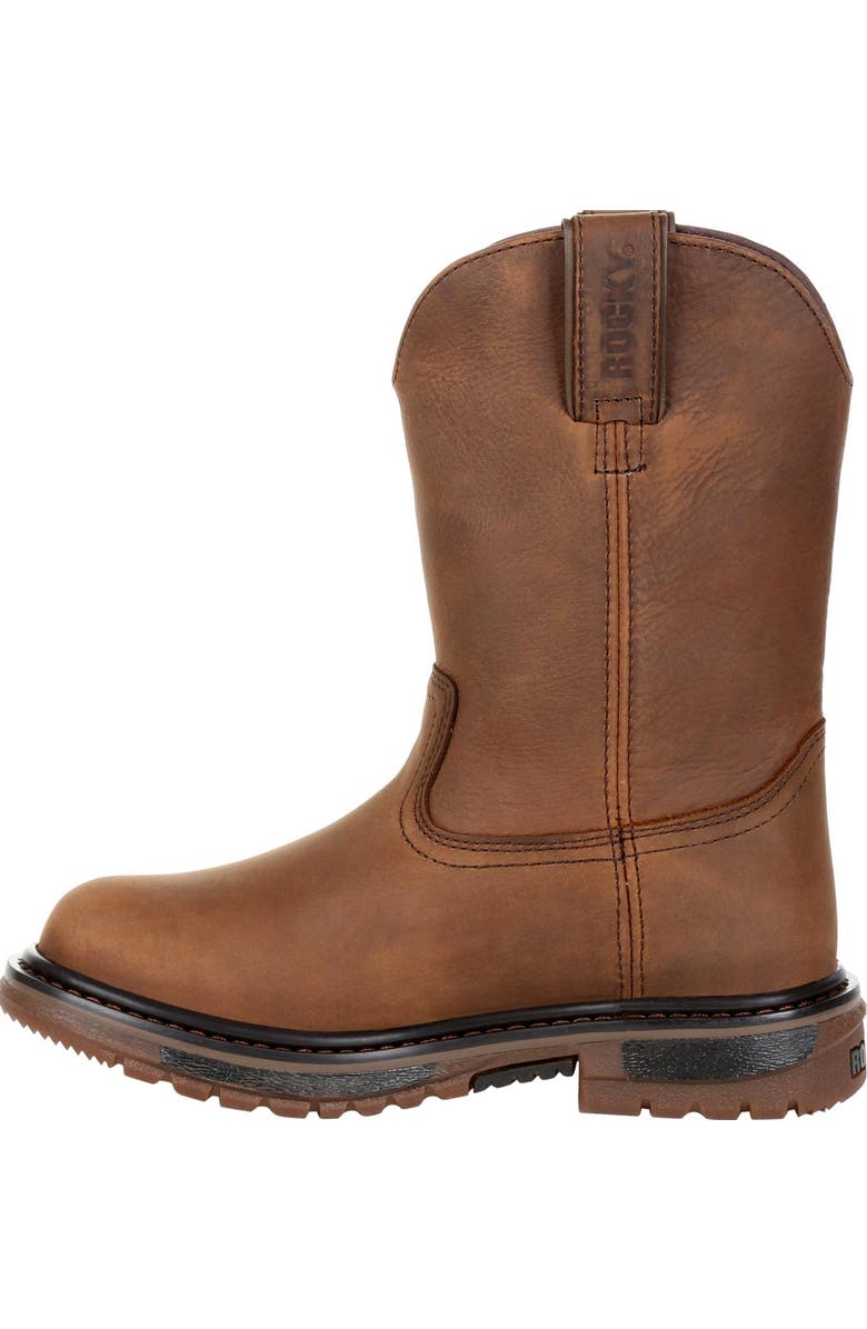 Rocky Kid's Flx Waterproof Western Boot, Alternate, color, Brown