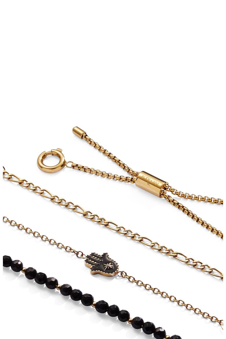 Hamsa Stranded Bracelet Set, Alternate, color, Gold