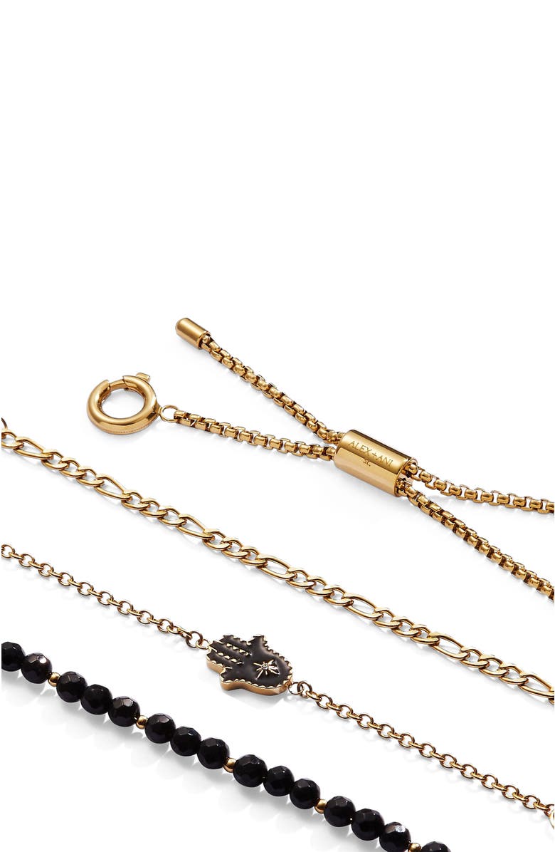 Alex and Ani Hamsa Stranded Bracelet Set, Alternate, color, Gold