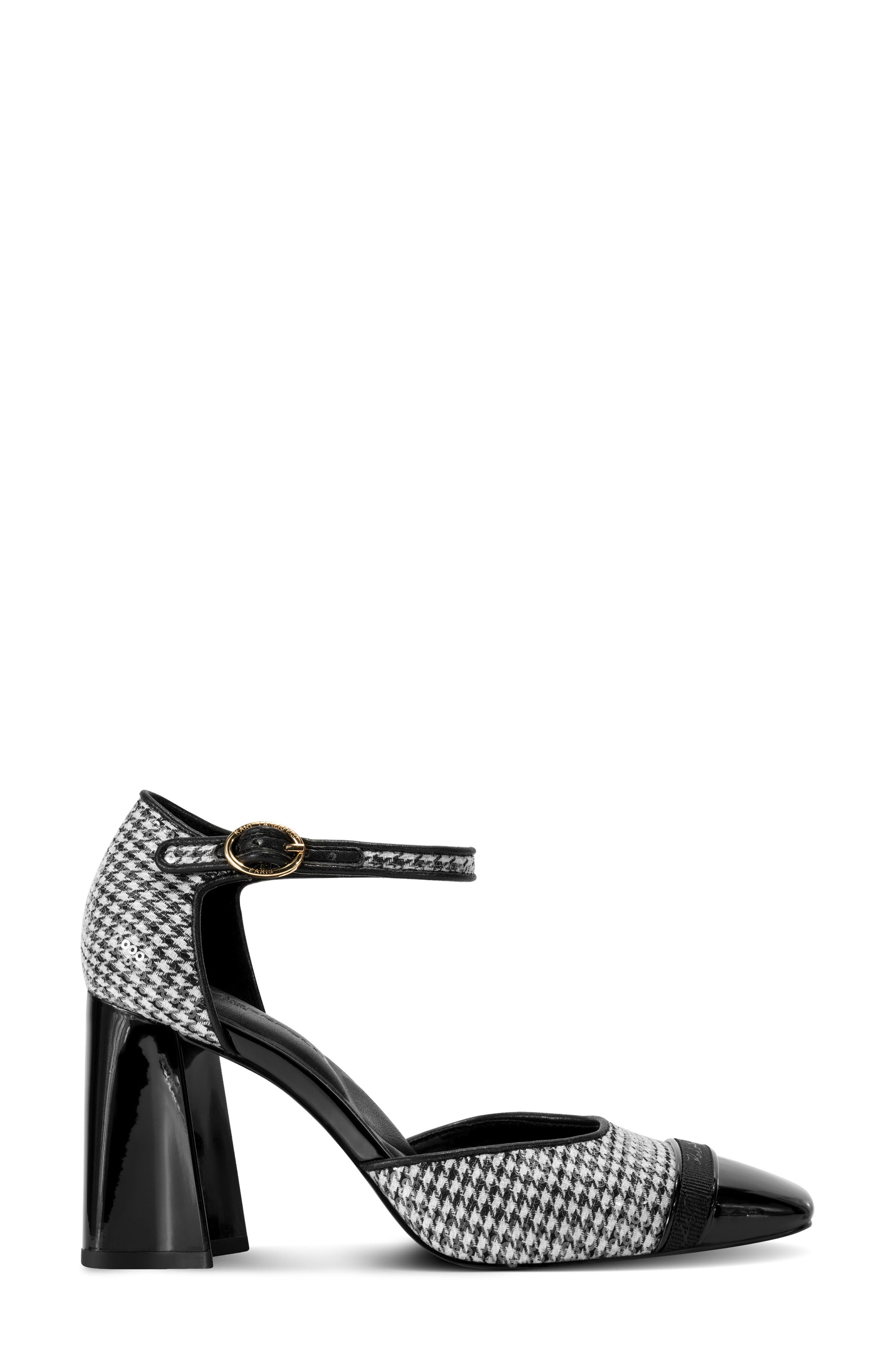 KARL LAGERFELD PARIS Sapphira Sequin Ankle Strap Pump, Alternate, color, 