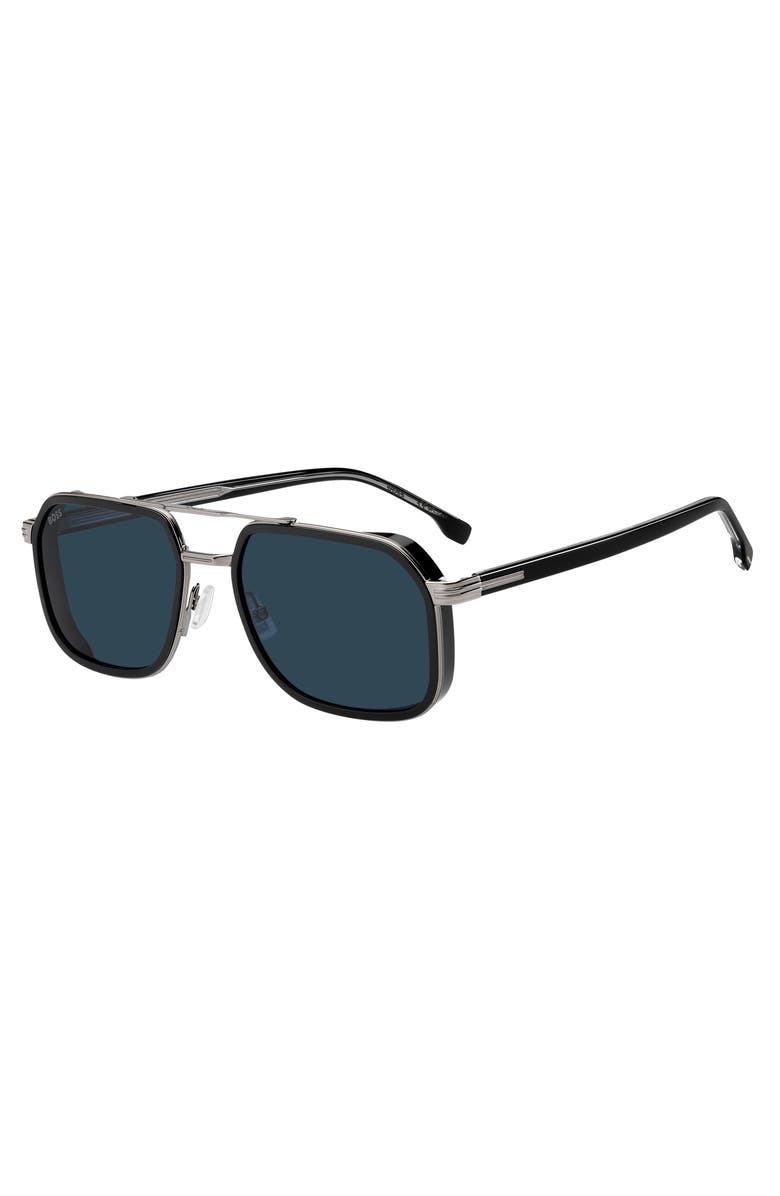 BOSS 55mm Rectangular Sunglasses, Alternate, color,