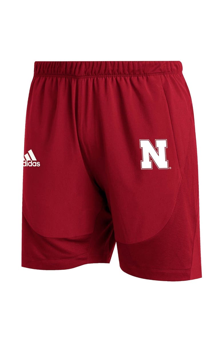 adidas Men's adidas Scarlet Nebraska Huskers 2021 Sideline AEROREADY Training Shorts, Alternate, color, Scarlet