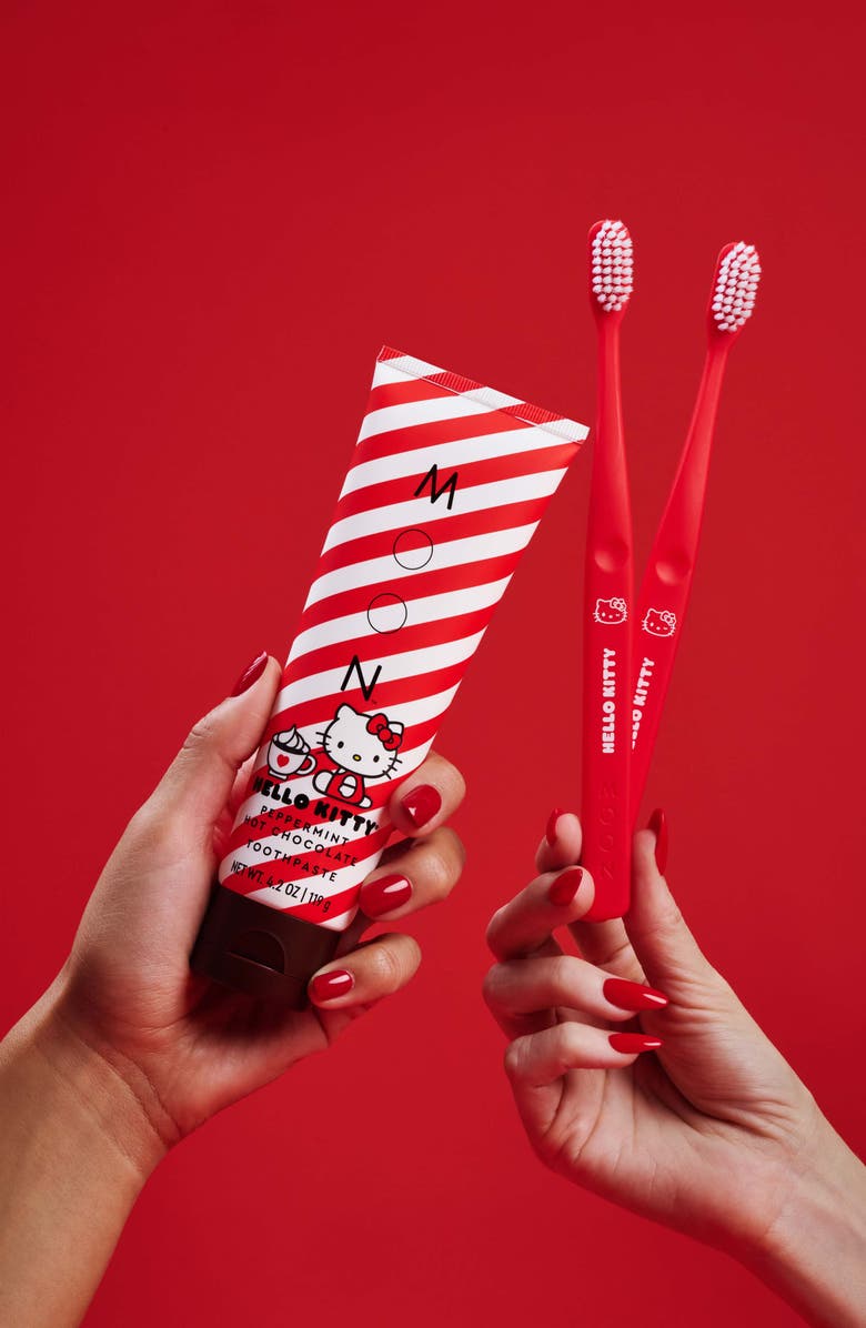 MOON x Hello Kitty<sup>®</sup> Peppermint Hot Chocolate Tooth Brush Kit, Alternate, color,