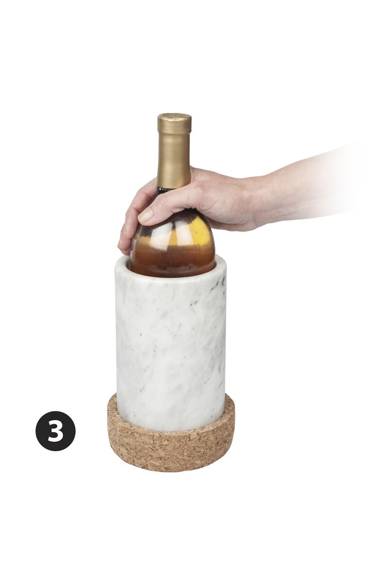 Marble & Cork Wine Chiller, Alternate, color, Clear