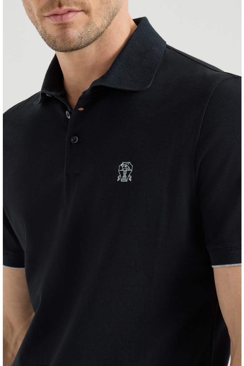 Piqué polo shirt, Alternate, color, Black