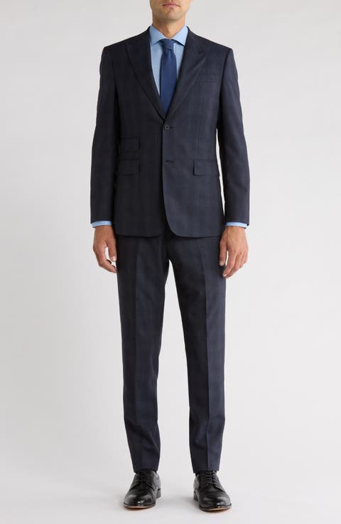 Peak Lapel Wool Blend Suit (Regular, Short & Long)