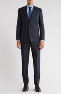 English Laundry Peak Lapel Wool Blend Suit