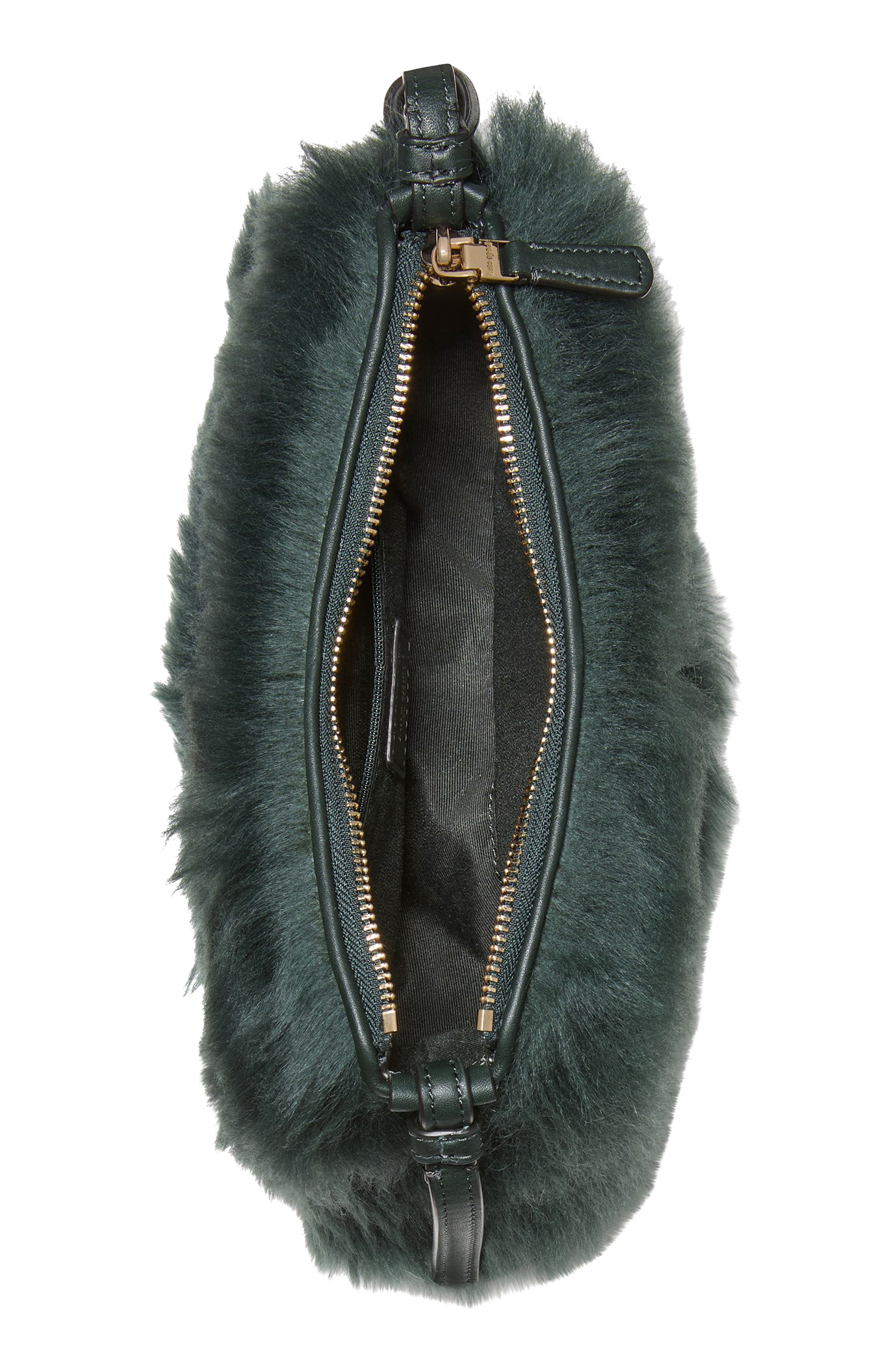 Kate Spade New York loop genuine shearling crossbody bag, Alternate, color, 