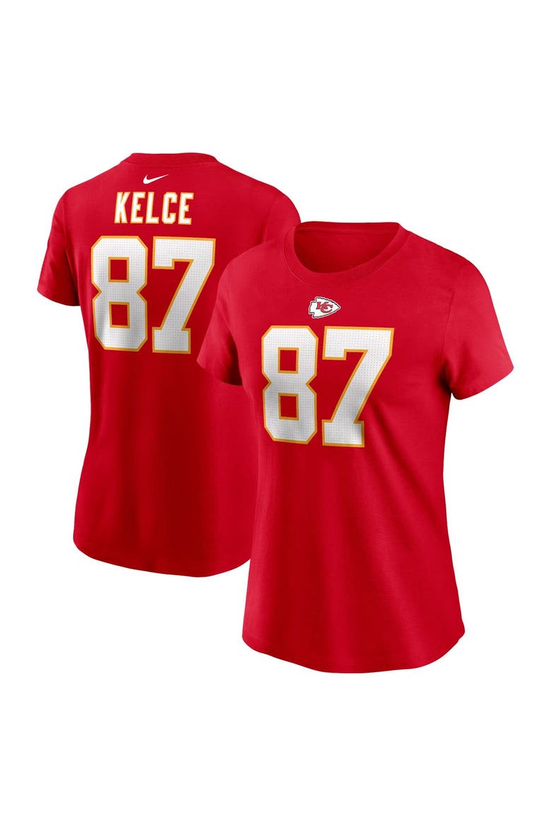 Women's Nike Travis Kelce Red Kansas City Chiefs Player Name & Number T-Shirt, Main, color, Red