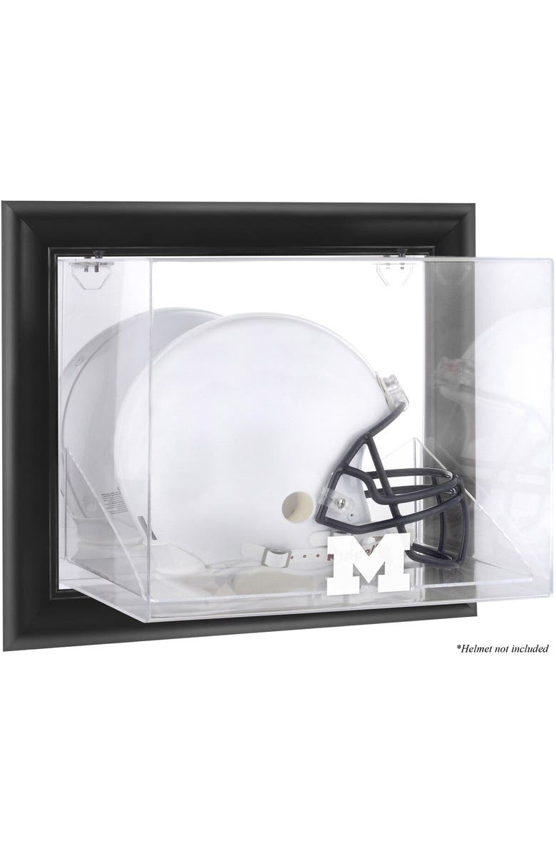 FANATICS AUTHENTIC Michigan Wolverines Black Framed Wall-Mountable Helmet Display Case, Main, color, 