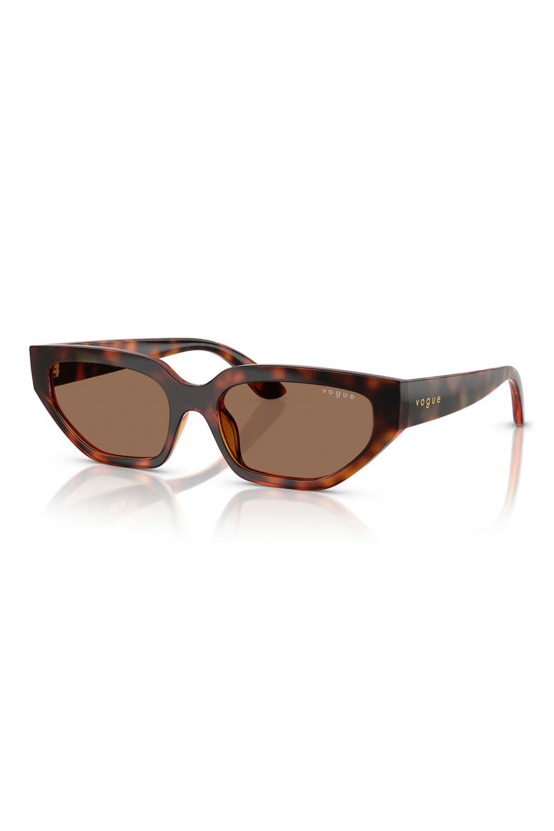 Kids' 52mm Irregular Sunglasses, Alternate, color, DARK HAVANA