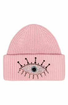 Kurt Geiger London Beaded Evil Eye Beanie