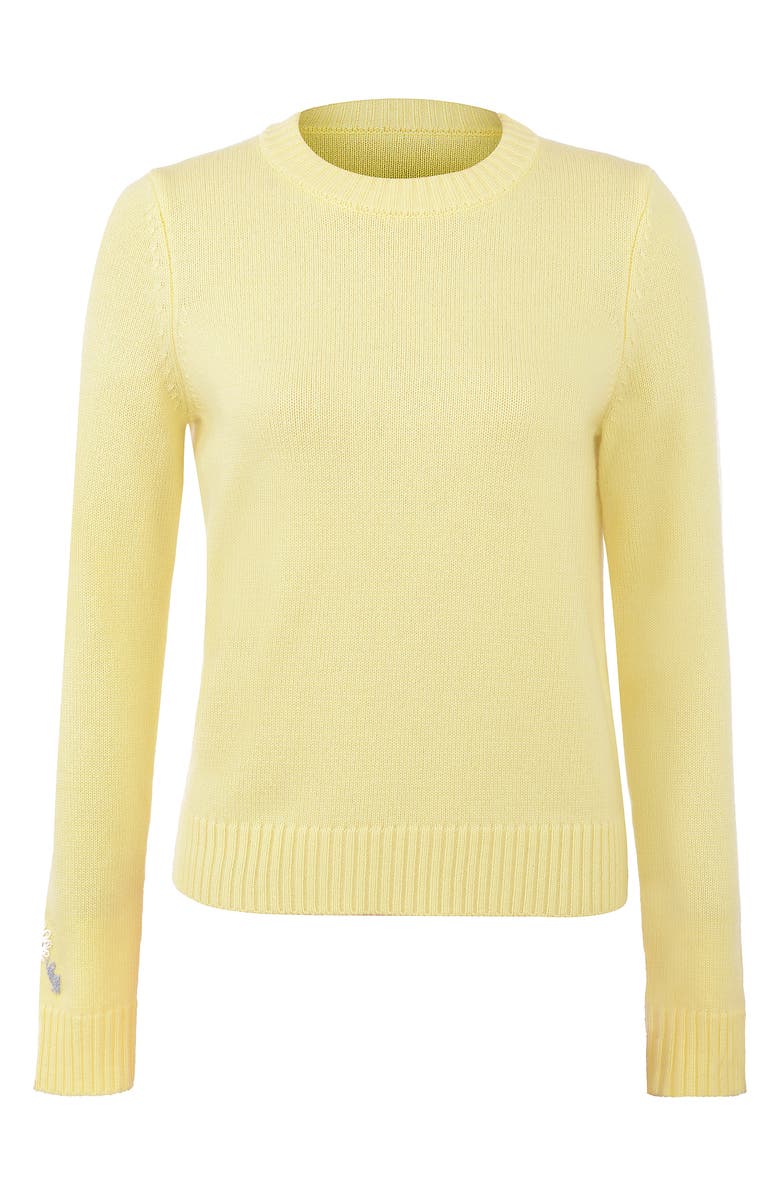HOUSE OF CB Abbie Lemon Merino Wool & Cashmere Blend Sweater, Alternate, color, Lemon