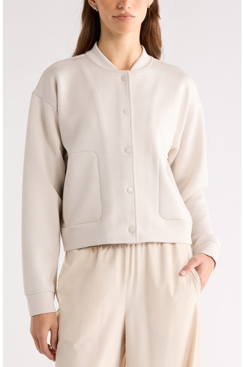 Ultra Luxe Snap Front Jacket, Alternate, color, GREY MOONBEAM