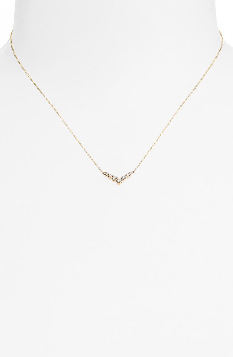 Dana Rebecca Designs Vivian Lily Graduating Diamond Necklace, Alternate, color, Yellow Gold