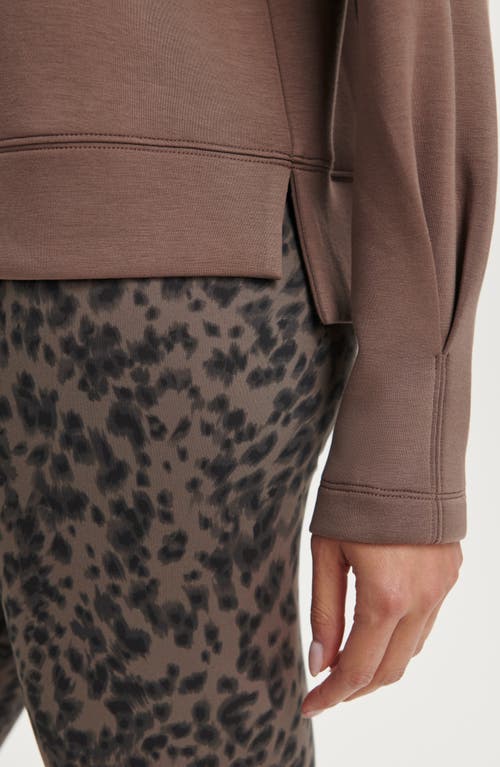 Varley Zosia Midlayer Crewneck Sweatshirt In Brown