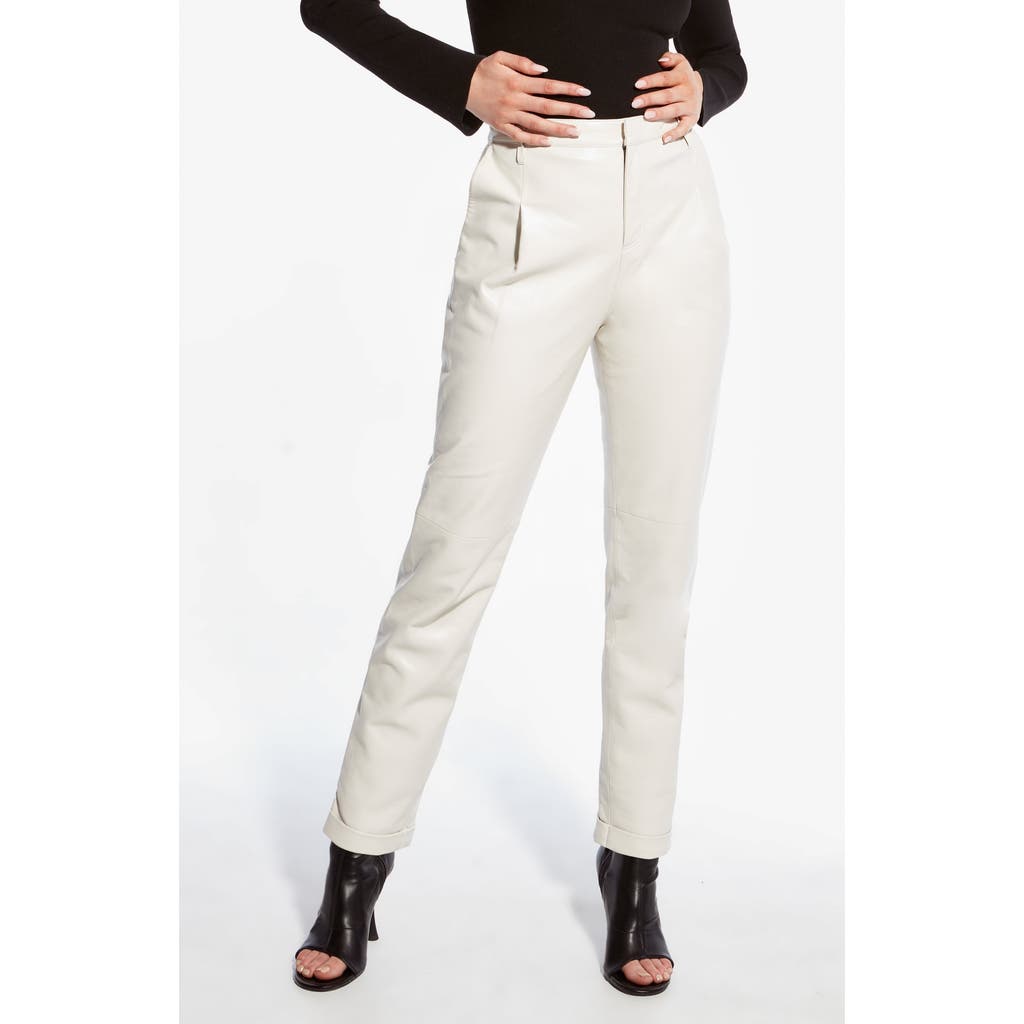 As By Df Denise Recycled Leather Trouser In White