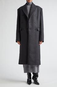 TOTEME Broad Double Breasted Recycled Wool Blend Coat