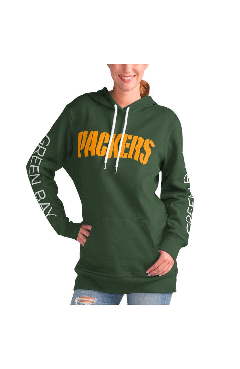 G-III 4HER BY CARL BANKS Women's G-III 4Her by Carl Banks Green Green Bay Packers Extra Inning Pullover Hoodie, Main, color, Green